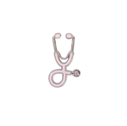Pink and gold stehoscope pin